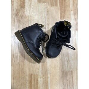 Free Ship! Doc Marten Dr Toddler Baby Infant Black Leather Boots Shoes Size 6